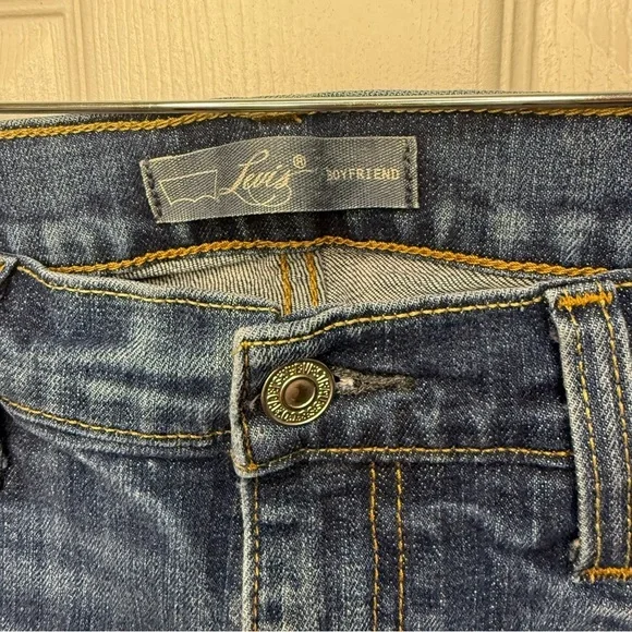 Levi’s Boyfriend Straight Leg Jean Denim Womens Size 5 Medium Wash GUC - Picture 3 of 7